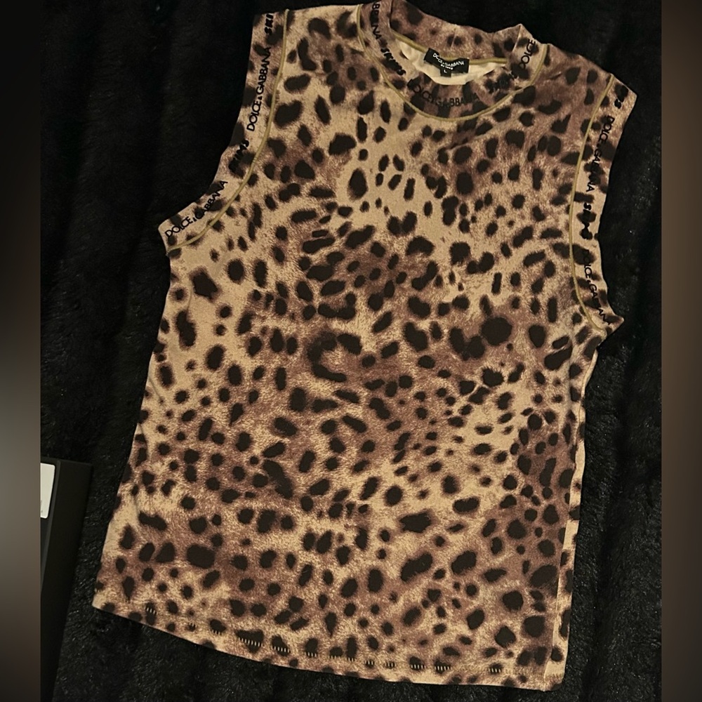 New w/ Box SKIMS x DOLCE & GABBANA - Cotton Jersey Mock Neck Tank Top - Sz. L